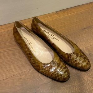 Salvatore Ferragamo snakeskin flats